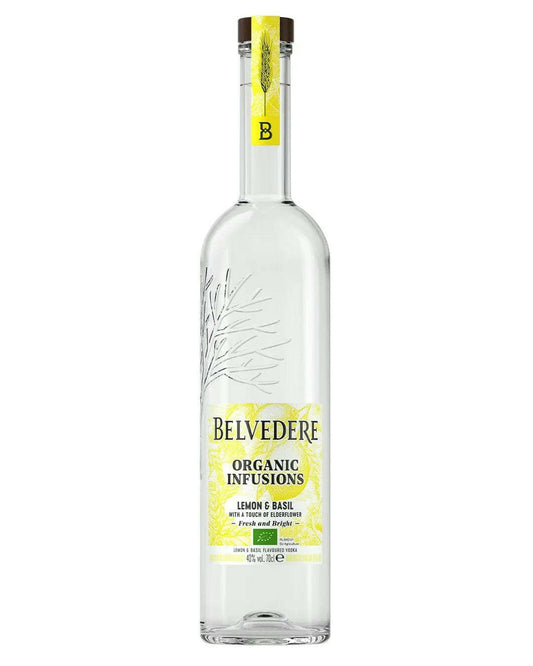 Belvedere Organic Infusions Lemon & Basil Vodka |Buy online with UK delivery at Drinks Yard | www.drinksyard.co.uk