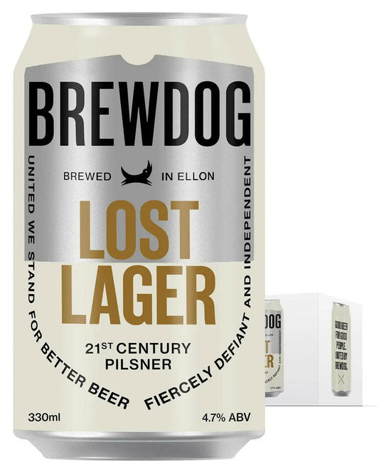 BrewDog Lost Lager Can Multipack |Buy online with UK delivery at Drinks Yard | www.drinksyard.co.uk