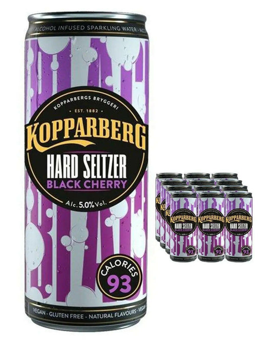 Kopparberg Black Cherry Hard Seltzer Premixed Can Multipack |Buy online with UK delivery at Drinks Yard | www.drinksyard.co.uk