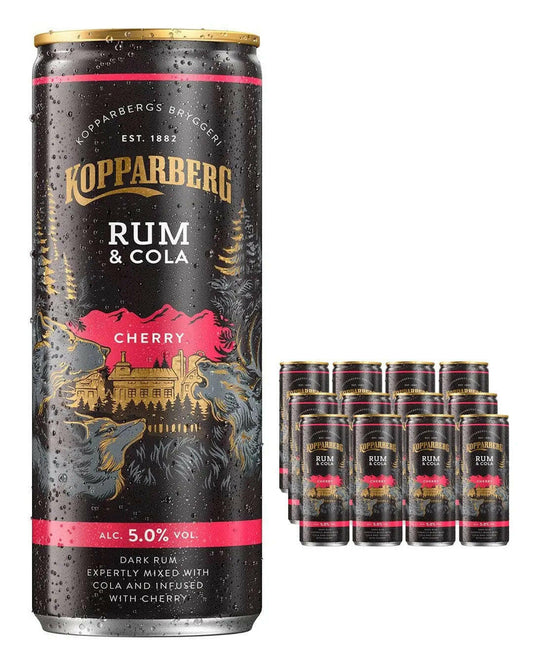 Kopparberg Cherry Spiced Rum & Cola Premixed Can Multipack |Buy online with UK delivery at Drinks Yard | www.drinksyard.co.uk