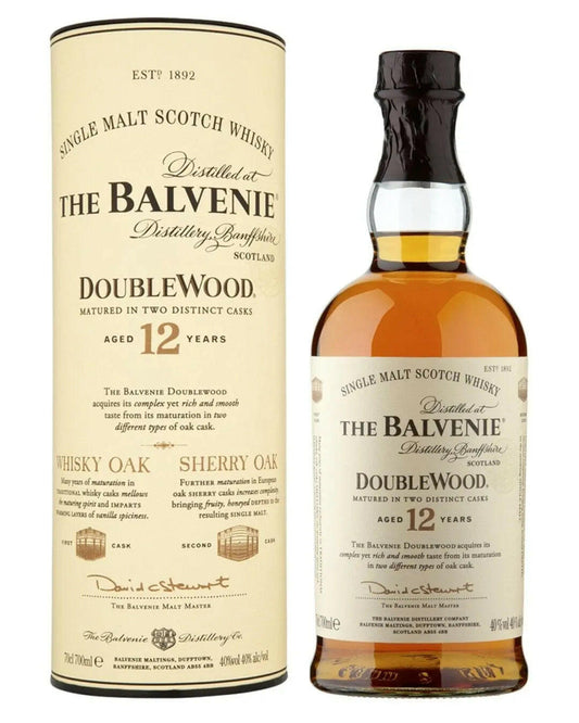 The Balvenie Doublewood 12 Year Old Single Malt Scotch Whisky |Buy online with UK delivery at Drinks Yard | www.drinksyard.co.uk